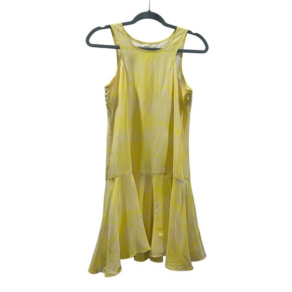 Amanda Uprichard Yellow Silk Drop Waist Sleeveless Dress – Size P (Petite Small) - Picture 1 of 10